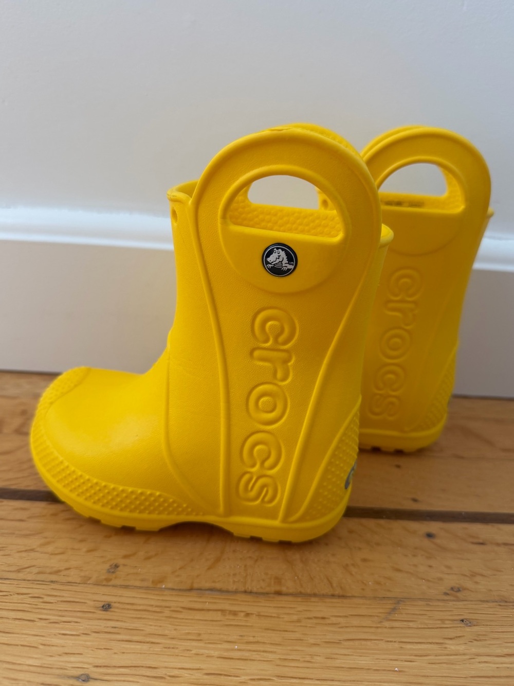 CROCS Toddler Yellow Rain Handle Boots size 6